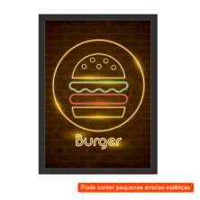 [OUTLET] Quadro Decorativo Burguer Preto