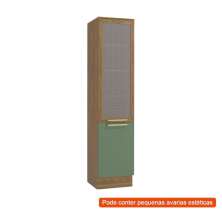 [OUTLET] Paneleiro Botanic com Tela 2 PT Nogueira e Verde Oliva