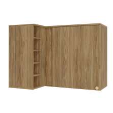 Armário Aéreo de Canto Botanic 1 Porta Nogueira 98 cm
