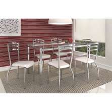 Conjunto de Mesa Reno com 6 Cadeiras Portugal Branco
