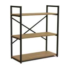 Estante Baixa 3 Prateleiras 85x72cm Industrial Crome LI007 Freijo Preto Kappesberg