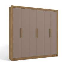 Guarda-Roupa Casal Hilda 6 Portas 2 Gavetas Nogueira e Fendi