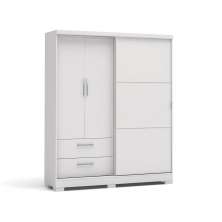 Guarda-Roupa Casal Sanchezia 3 Portas 2 Gavetas Branco