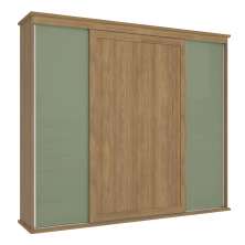 Guarda-Roupa Casal Tormaline Flex 4 Portas 4 Gavetas Nogueira