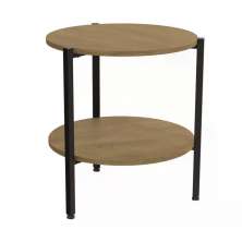 Mesa De Centro 1 Prateleira Industrial Crome LI017 Freijo Preto Kappesberg