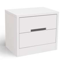 Mesa de Cabeceira S 2 Gavetas Branca