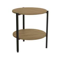 Mesa de Centro Industrial 47 cm LI017 Freijo Preto Fosco KPB
