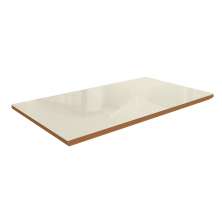 Tampo para Mesa de Jantar Kepp Vidro Off White e Canela 160 cm