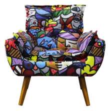 Poltrona Opala Decorativa Romero Brito Exclusiva Kasa Sofá