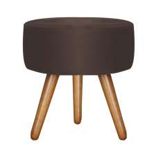 Puff Bali Decorativo Suede Marrom Kasa Sofá
