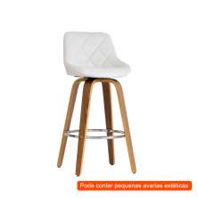 [OUTLET] Banqueta Giratória Milano Helmond Branca