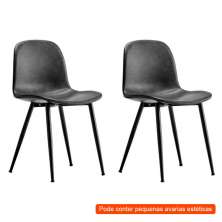 [OUTLET] Conjunto com 2 Cadeiras Thalía Cinza