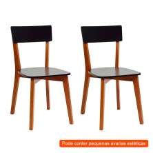 [OUTLET] Conjunto de 2 Cadeiras Tóquio Preto