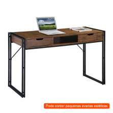 [OUTLET] Escrivaninha Wooden Ipê e Preta