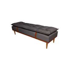 Banco 2 Lugares Drop Cinza e Imbuia 140 cm
