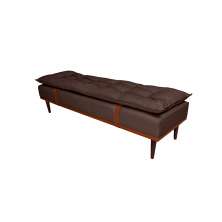 Banco 2 Lugares Drop Marrom e Amêndoa 160 cm