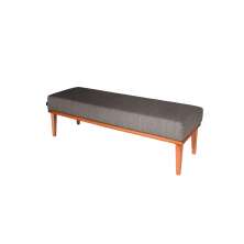 Banco 2 Lugares Grazi Cinza e Castanho 160 cm
