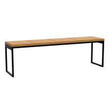 Banco de Jantar 2 Lugares Stanford Amêndoa e Preto 120 cm