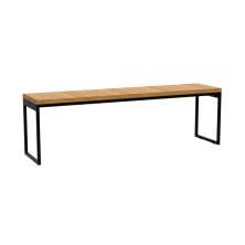 Banco de Jantar Industrial 2 Lugares Stanford Amêndoa e Preto 150 cm