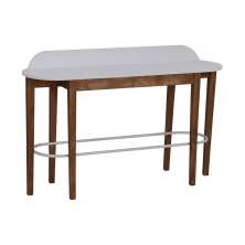 Banqueta 2 Lugares Doppia Branca e Amêndoa