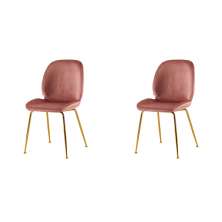 Conjunto com 2 Cadeiras Lille Beetle Rose Base Dourada