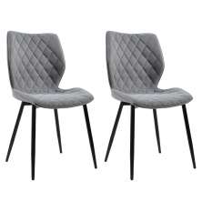 Conjunto com 2 Cadeiras Palmer Cinza