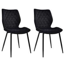 Conjunto com 2 Cadeiras Palmer Preto