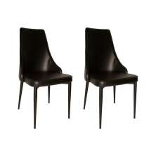 Conjunto com 2 Cadeiras de Jantar Narah Preto