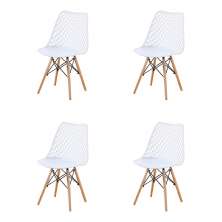 Conjunto com 4 Cadeiras Deva Eiffel Branco