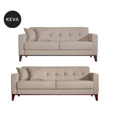 Conjunto de Sofá 2 e 3 Lugares Kivik Poliéster Botonê Bege