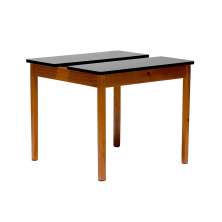 Mesa Infantil Quadrada Dudi Preta e Amêndoa
