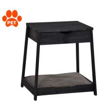 Mesa Lateral Woof para Pet 1 GV Preta