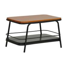 Mesa de Centro Retangular Chicago Preta e Castanho