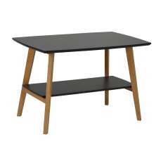 Mesa de Centro Retangular Elis Preta e Avelã