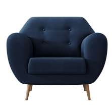 Poltrona Beegees Velosuede Azul Marinho