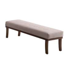 Puff Theo Bege e Imbuia 140 cm