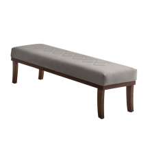 Puff Theo Cinza e Imbuia 140 cm