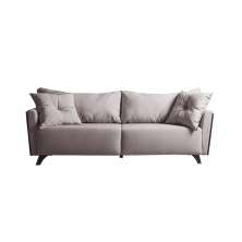 Sofá 3 Lugares Gales 230 cm Soft Marrom Claro