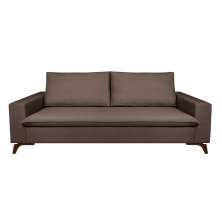 Sofá 3 Lugares Gregory Marrom 240 cm