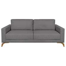 Sofá 3 Lugares Henry Veludo Cinza 190 cm