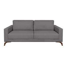 Sofá 3 Lugares Henry Veludo Cinza 190 cm