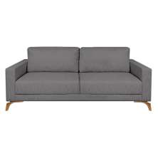 Sofá 3 Lugares Henry Veludo Cinza 210 cm