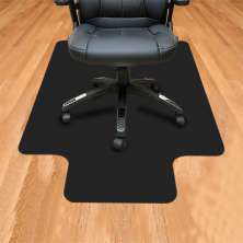 Tapete Protetor de Piso e Cadeira de Rodinhas Poltrona Giratória Gamer Preto 120x85cm