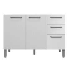 Balcão com Tampo e 2 Portas Riga Branco Supremo