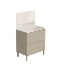 Balcao Com Tampo 80cm 1PT Basculante 1GAV 3021ART Vanilla Vanilla KTP
