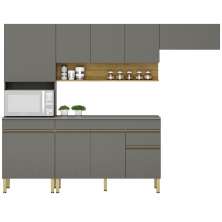 Cozinha modulada 250cm 9 Portas 2992 Gris KTP