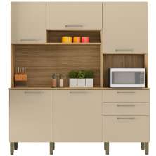 Kit Armario Cozinha 6 Portas 2919 Freijo Vanilla KTP