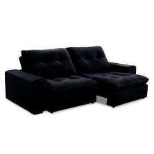 Sofá Burgos 210cm - Preto