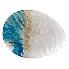 Centro de Mesa Deep Sea Azul e Pérola 32 cm