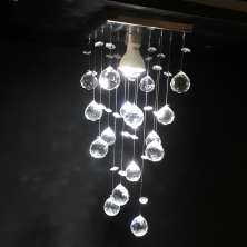 Lustre Chuva de Cristais 30cm